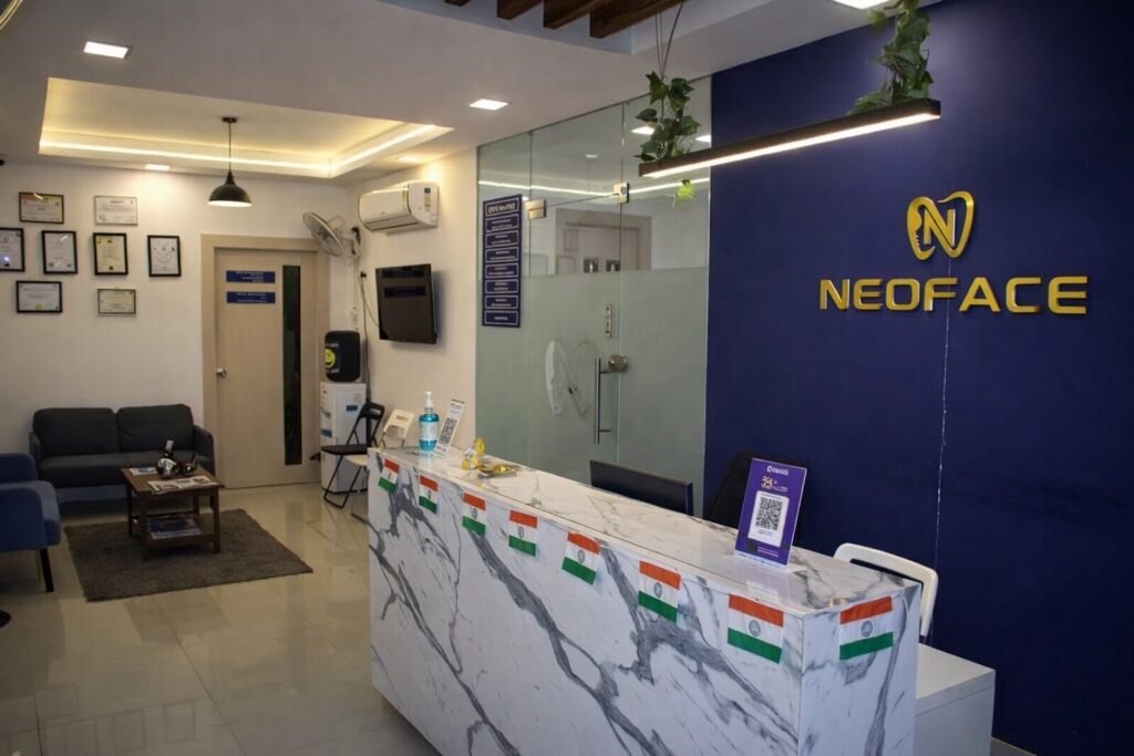Neoface Dental & Maxillofacial Clinic reception, Narsingi, Hyderabad